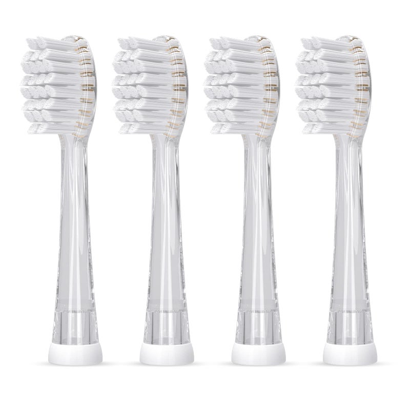 SEAGO Kids Replacement Brushes, Set of 4. Compatible Models SG-513 SG-2139 SG-977 (Clear, L) - Image 1